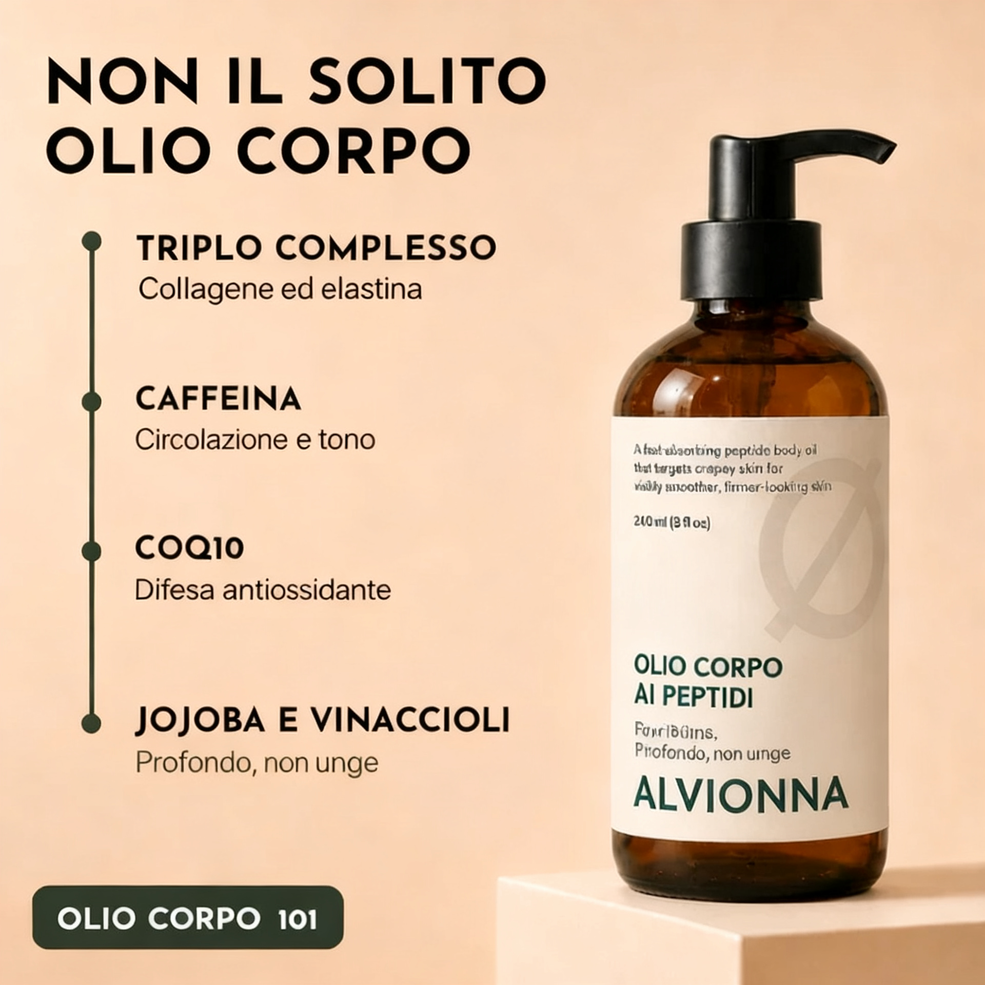 ALVIONNA Olio Corpo ai Peptidi