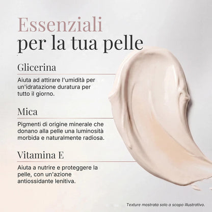 Essenziali per la tua pelle — glicerina, mica, vitamina E