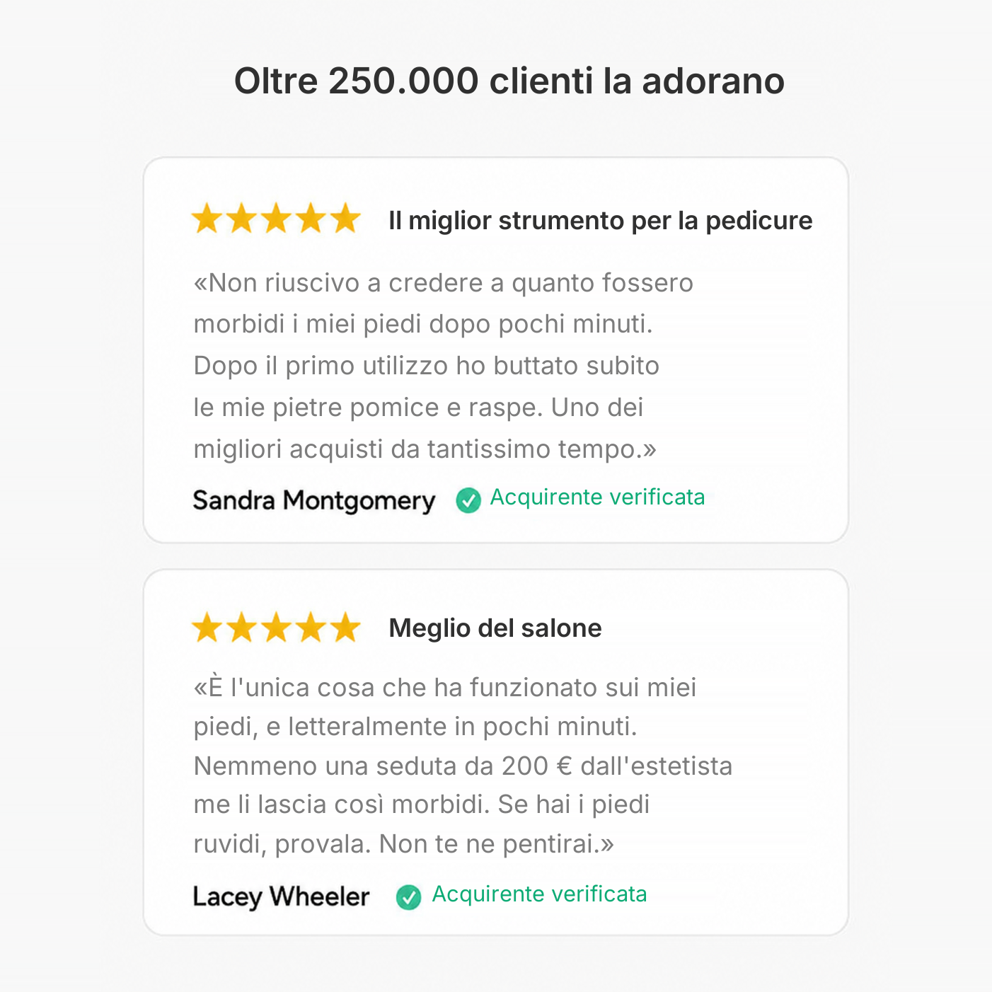 Recensioni clienti