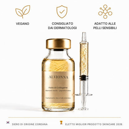 Siero Coreano ai Peptidi Dorati di Seta Alvionna