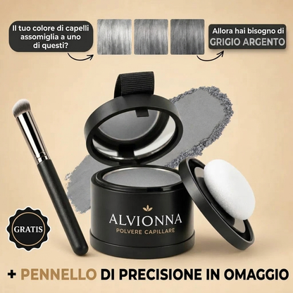 Alvionna Polvere Capillare Grigio Argento