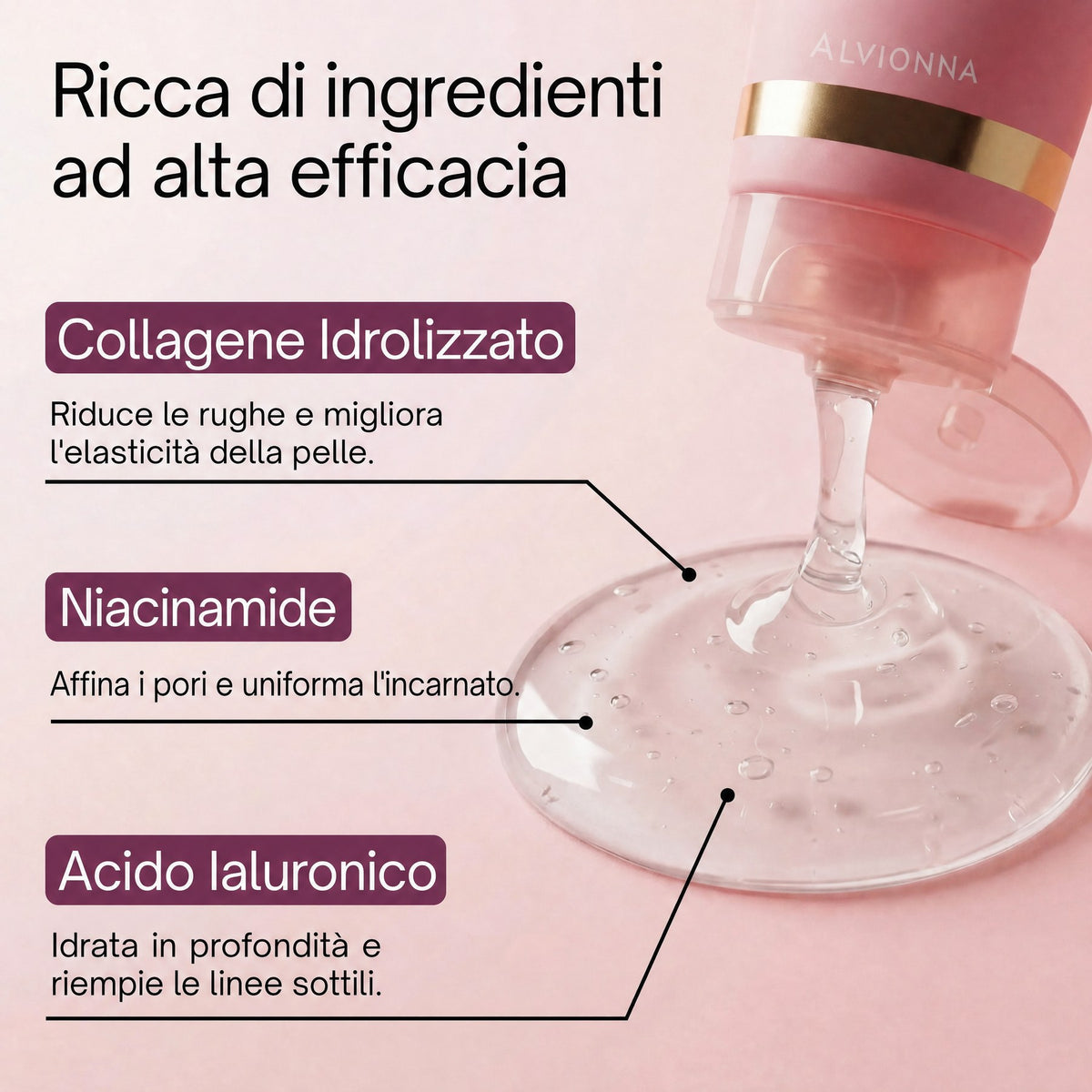 Ricca di ingredienti ad alta efficacia